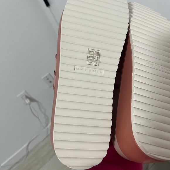 NEW Tory Burch Seashell Pink Ines Platform Slides Size 9.5 - Picture 7 of 7